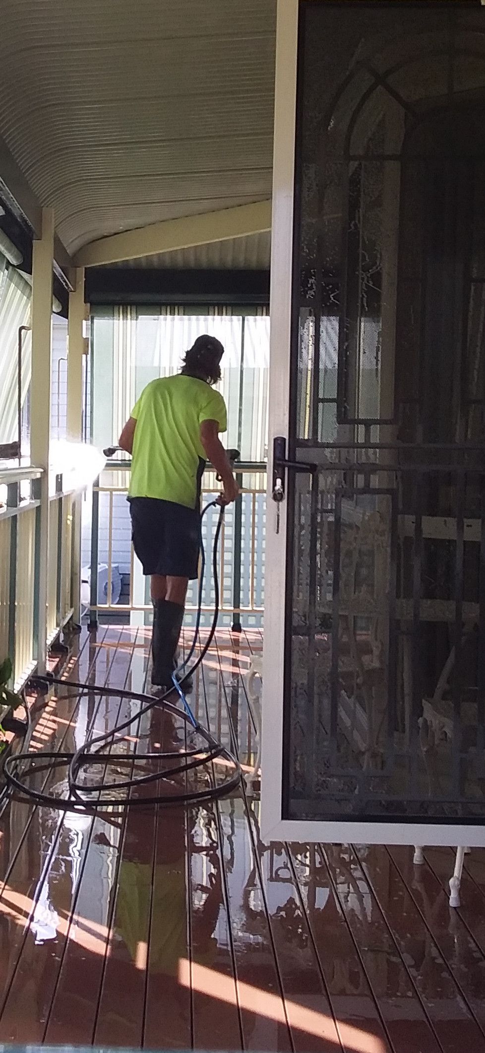 Workers in the Lift — Complete Pressure Cleaning in Glen Port Macquarie, NSW