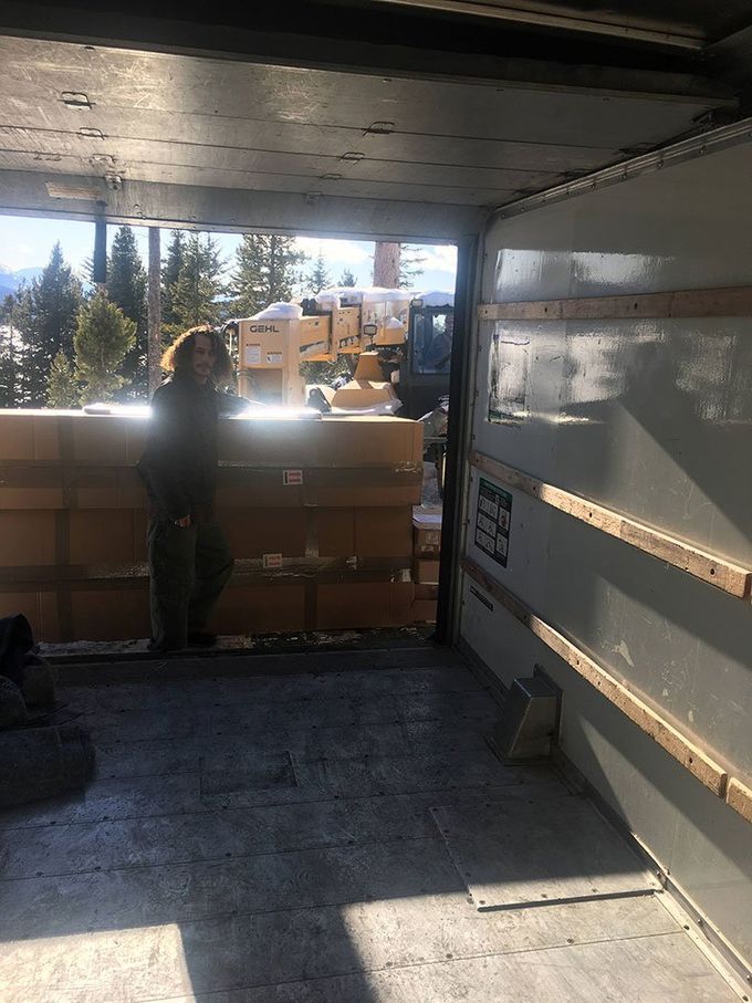 Man in Front of the Boxes — Belgrade, MT — Rock Steady Movers