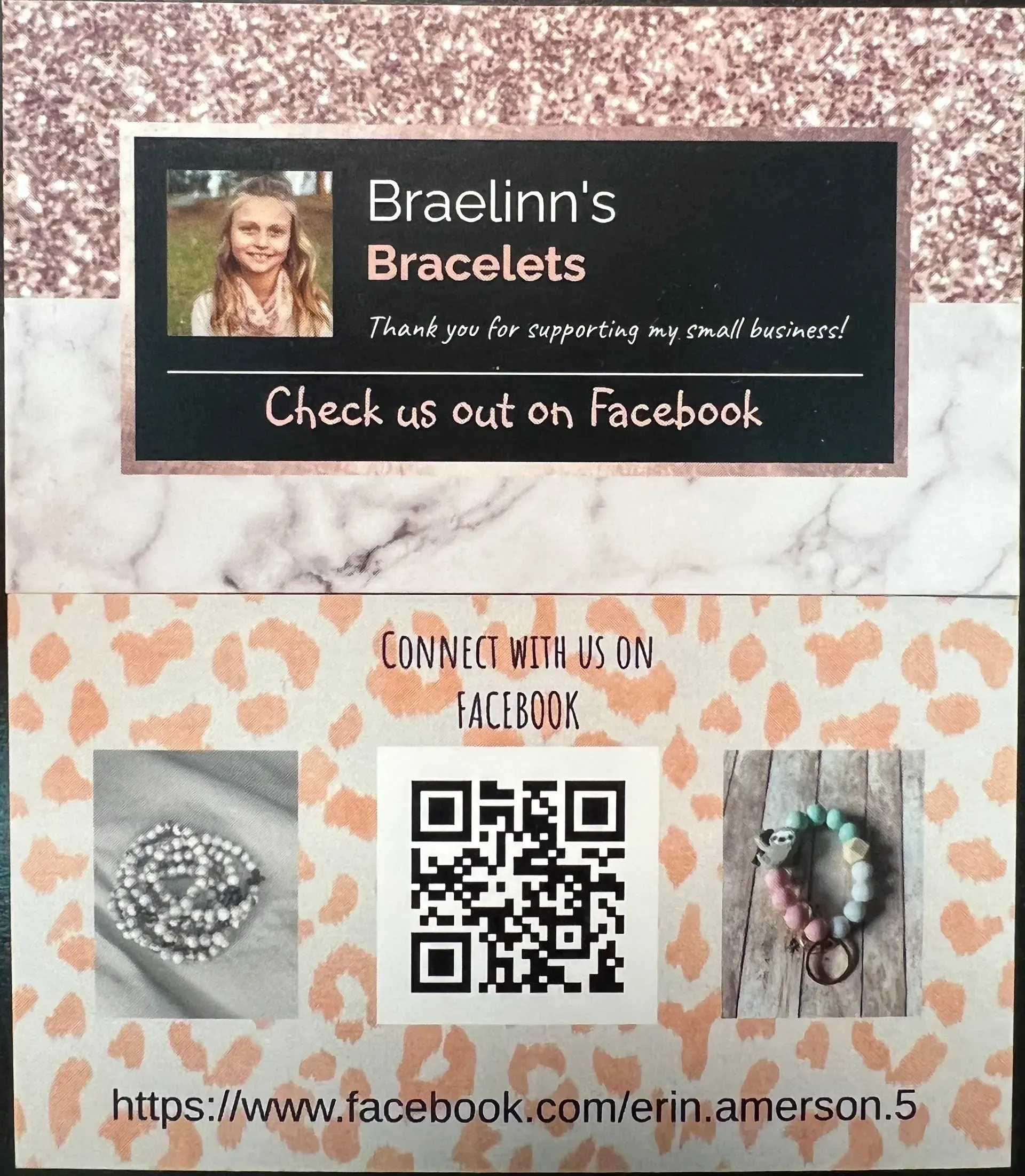 Braelynn 's bracelets check us out on facebook