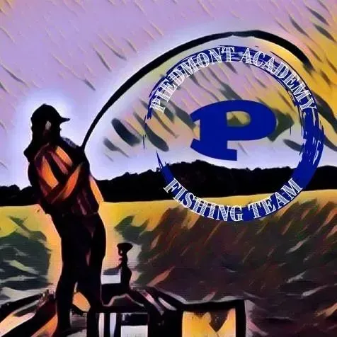 A logo for the piedmont academy fishing team