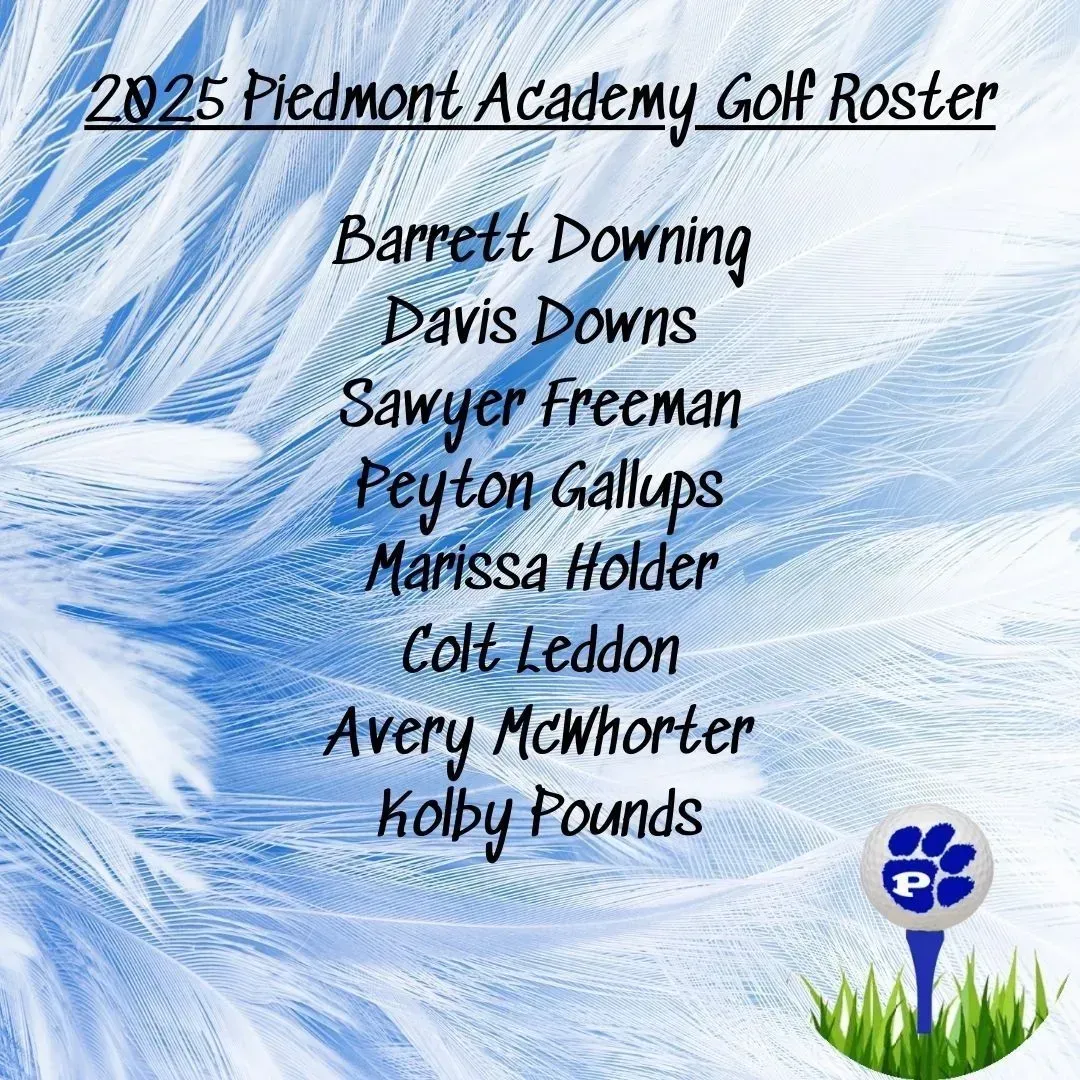 A group of people standing next to each other on a blue background.