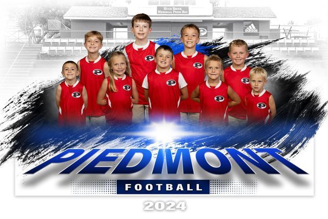 A group of children are posing for a picture for piedmont football