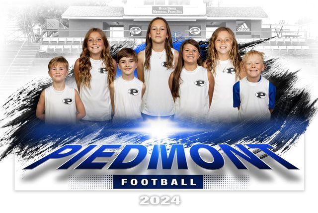A group of children are posing for a picture for piedmont football