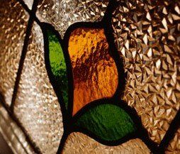 Orange and Green Flower - Stained Glass Lessons