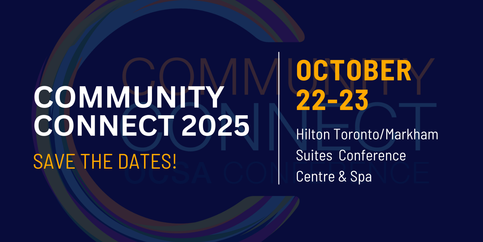 A poster for the community connect 2025 conference