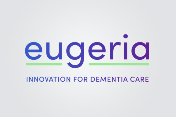 Logo for Eugenia, a dementia care innovator. The word 