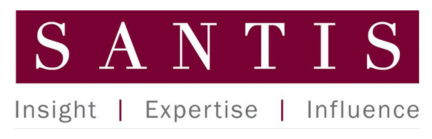 A logo for santis insight expertise influence