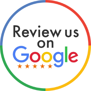 A google logo that says review us on google