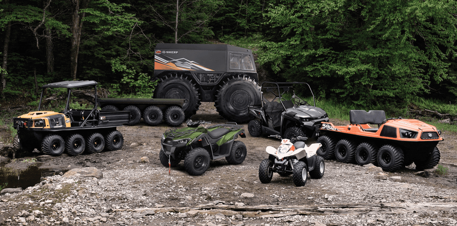 Argo 2022 line-up of vehicles. All are available at Loch Lomond Equipment Sales in Thunder Bay, Onta