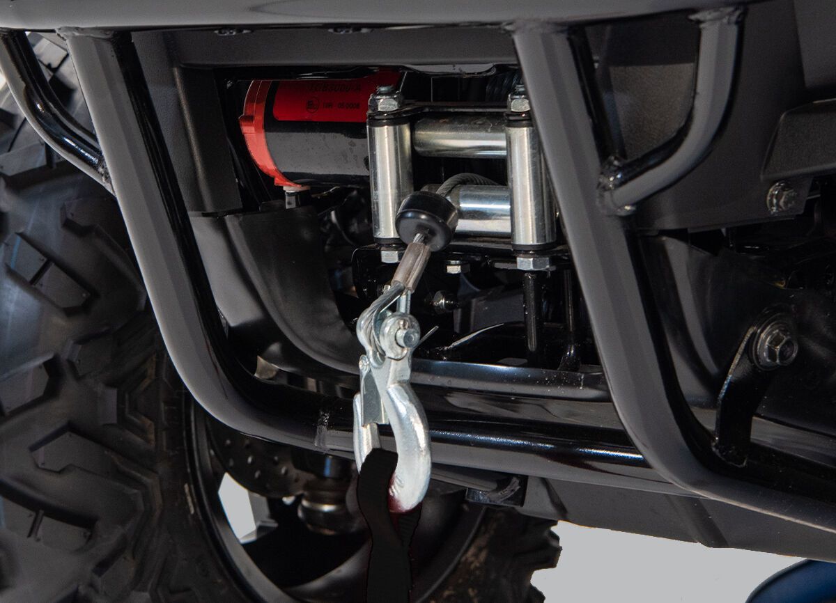Winch on the front the ATV.