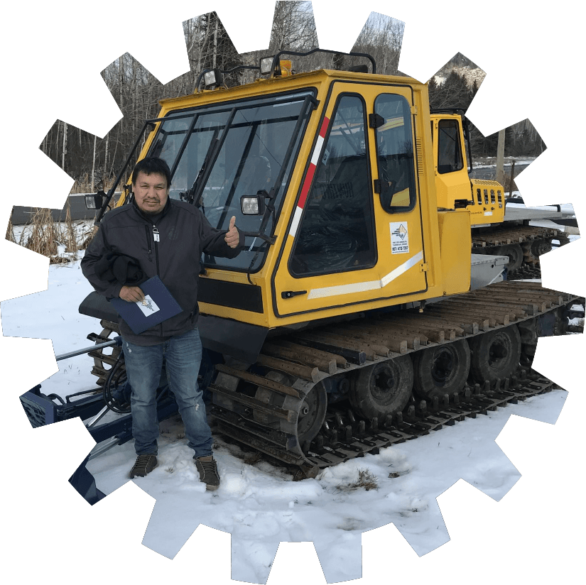 A man beside Ice truck