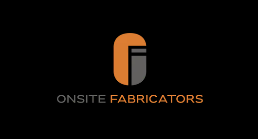 Onsite fabricators logo on a black background