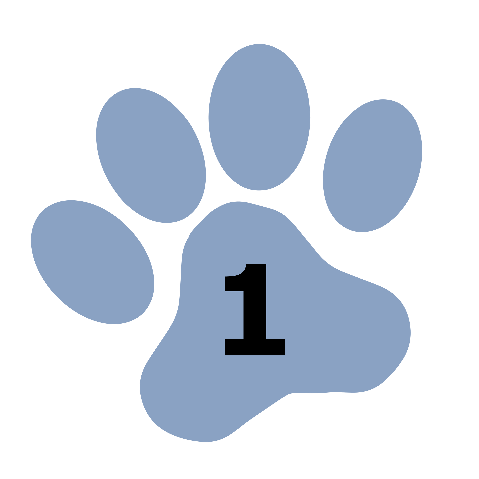 Paw Print with Number 1 | Medford, OR | Best Friends Animal Hospital Of East Medford