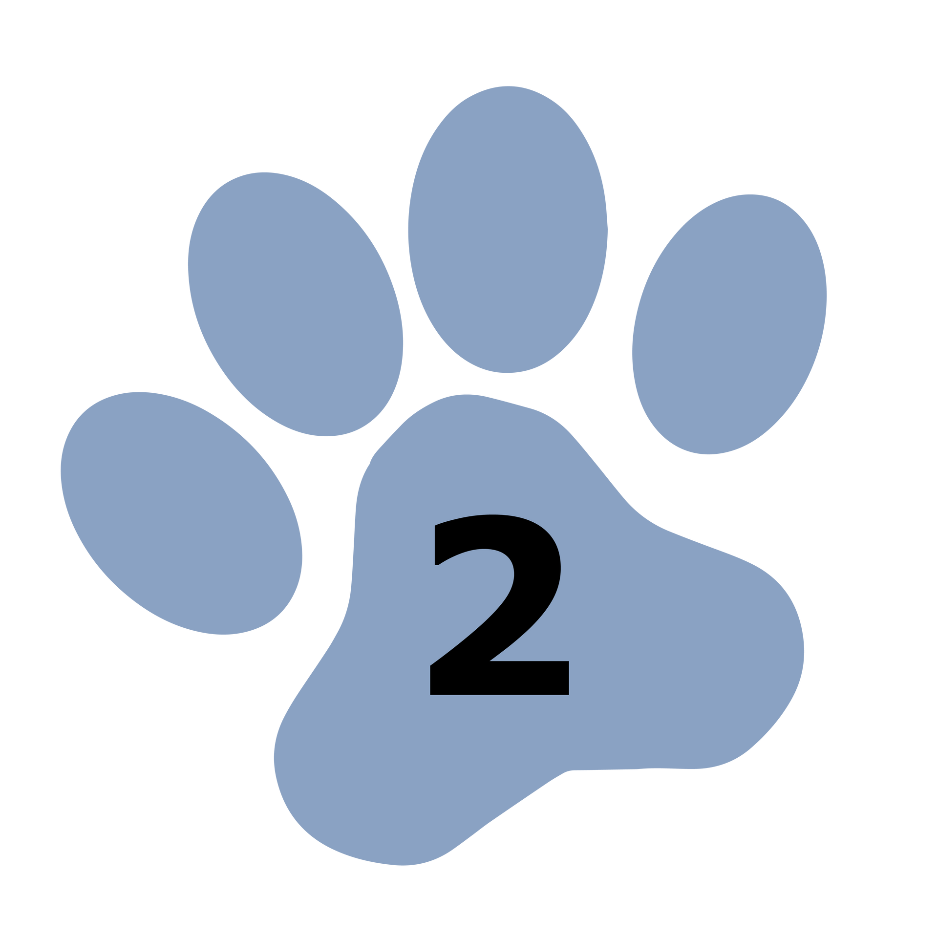 Paw Print with Number 2 | Medford, OR | Best Friends Animal Hospital Of East Medford