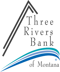 The logo for the three rivers bank of montana