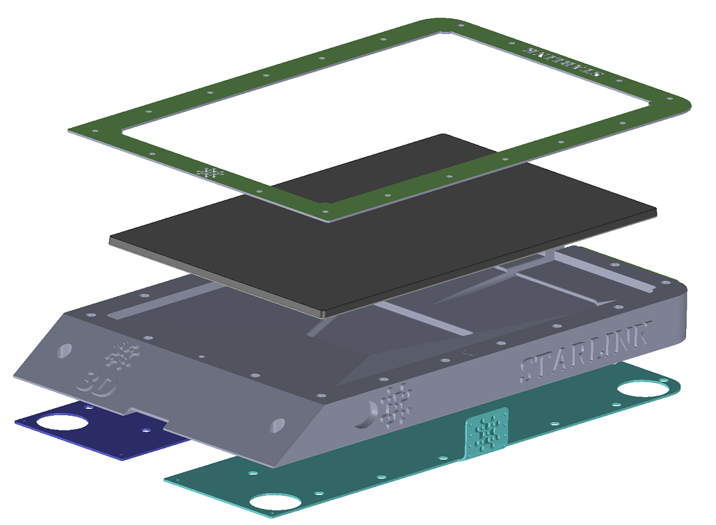 Prototipy3D suporte veicular Starlink com aerodinâmica, sapatas de ímã de neodímio e design robusto