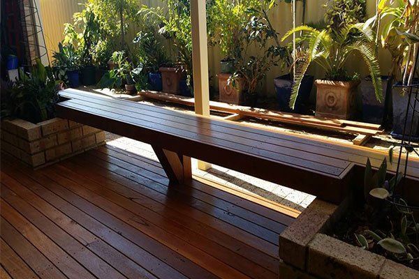 custom deck bench