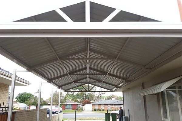 triangular deck canopy