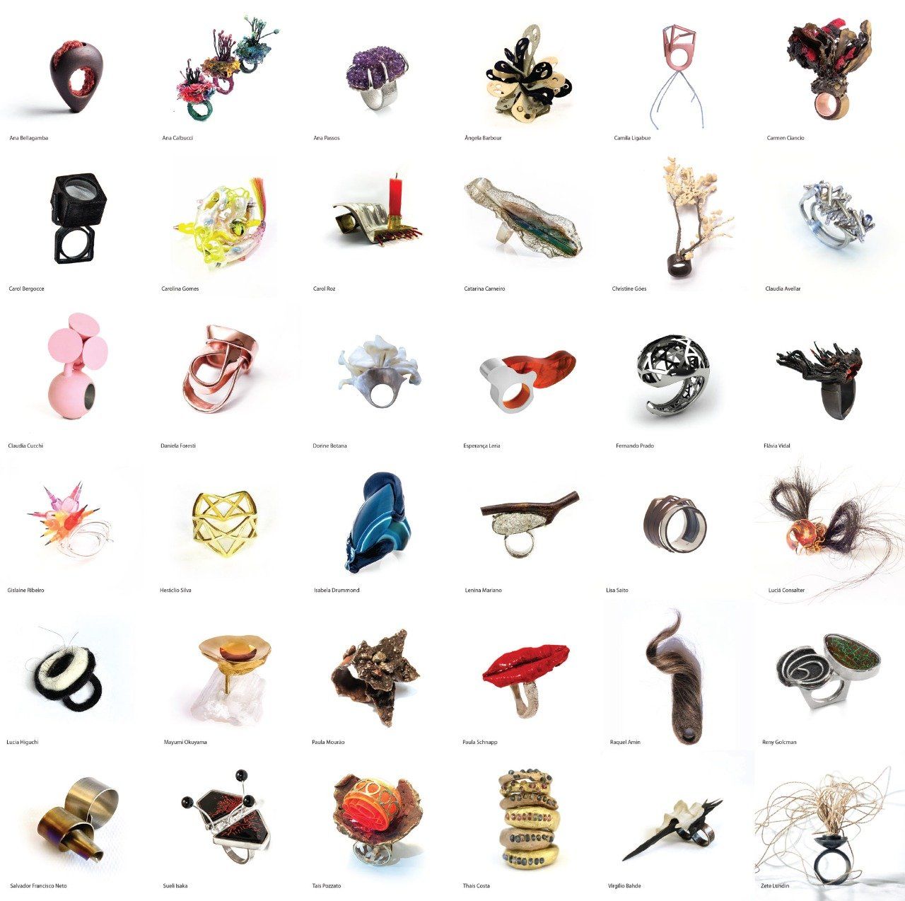 O conceito é a construção de uma jóia a partir de desdobramentos de  imagens do alfabeto sígnico particular. A técnica utilizada foi a criação digital, a prototipagem e a fundição à vácuo.