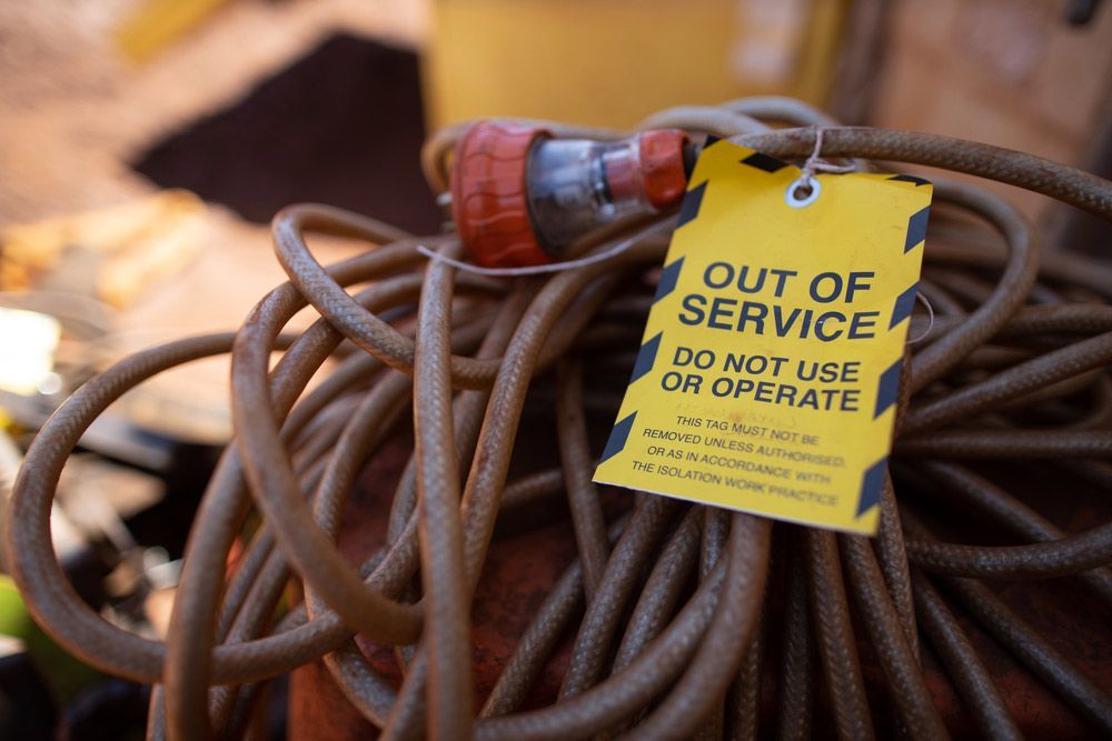 Out of Service Wire — CH Electrics in Yeppoon, QLD