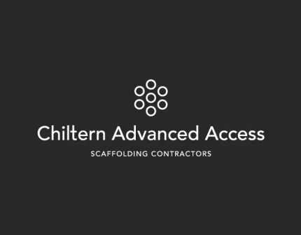 A logo for a company called chilltern advanced access scaffolding contractors.