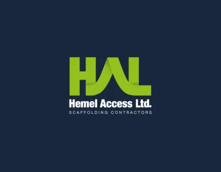 A logo for hemel access ltd scaffolding contractors