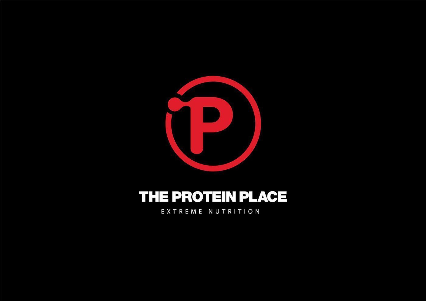 The logo for the protein place is a red p in a circle on a black background.