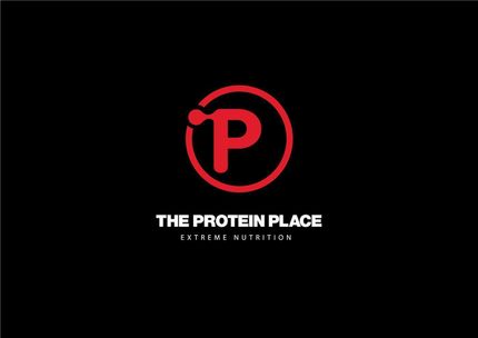 The logo for the protein place is a red p in a circle on a black background.