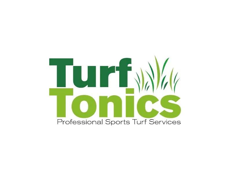 A logo for a company called turf tonic , a professional sports turf services company.