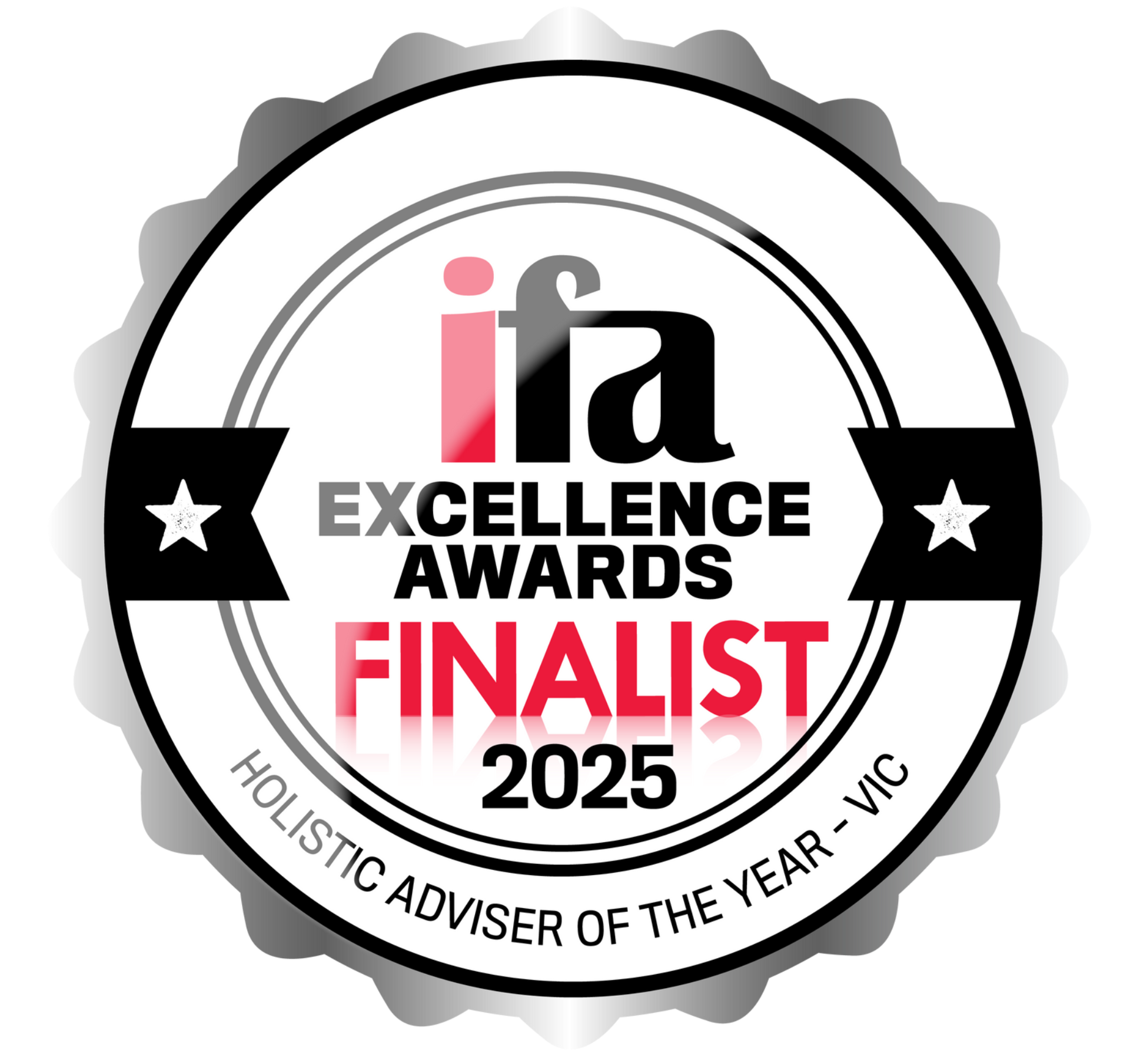 IFA Excellence Awards Finalist badge, 2025. Features