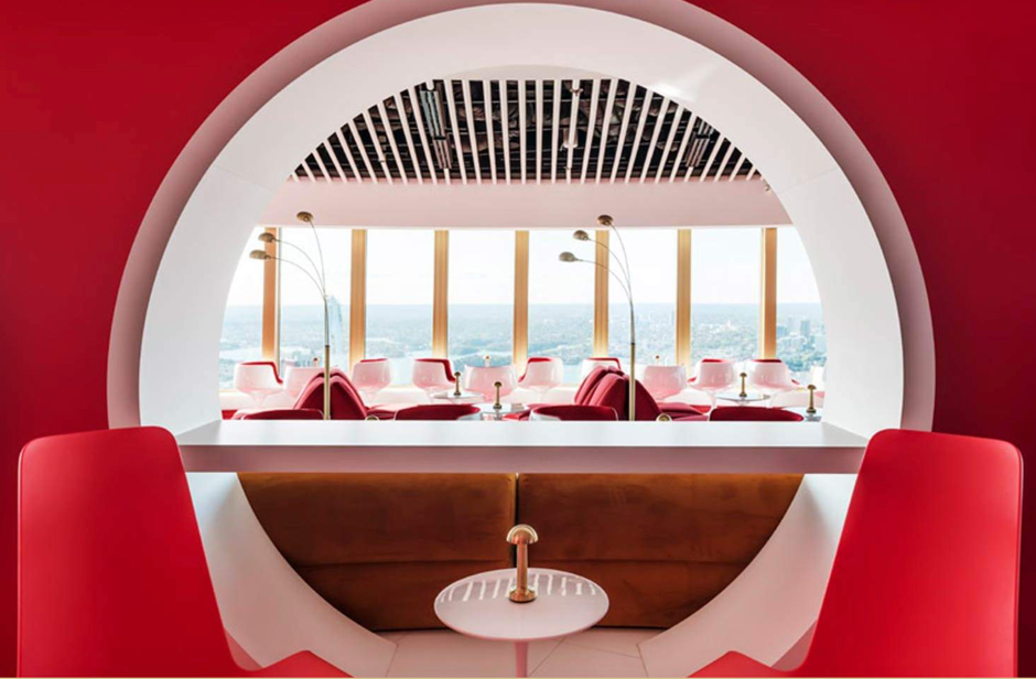 'Mad Men meets the Jetsons with views for days at Bar 83' - Architecture and Design - Hospitality - Sydney Tower - Landmark Revival