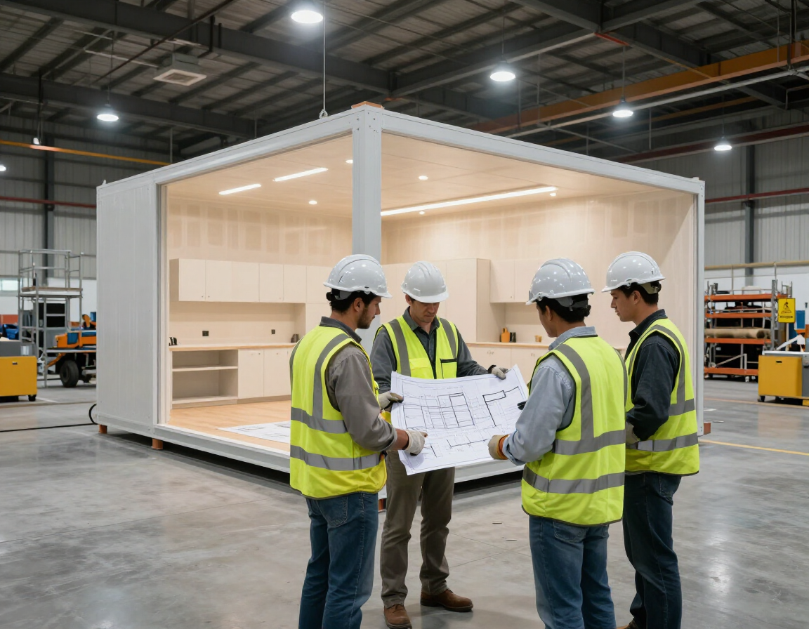 Modular unit coordination review on factory floor