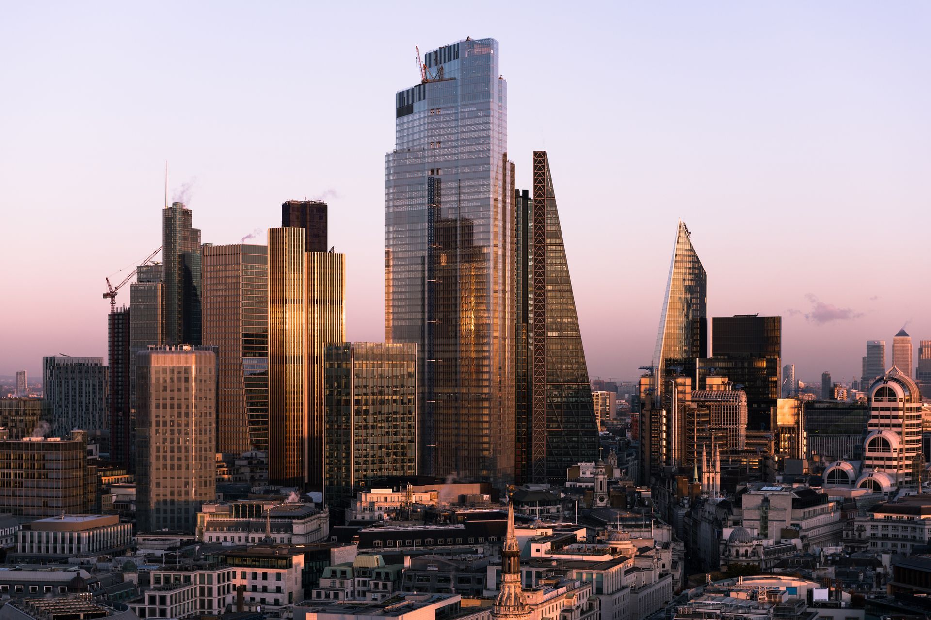An Aerial View of A City Skyline at Sunset | Neenah, WI | Ogden Plumbing