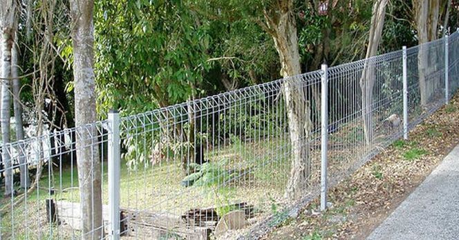 A Wire Fence is Surrounded by Trees on the Side of a Road — Rearden Fencing Pty Ltd in Toronto, NSW