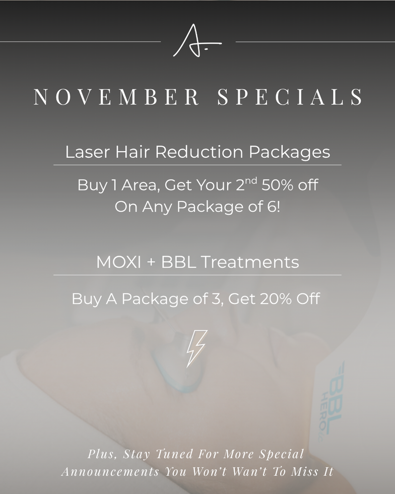 October specials include bbl + moxi microneedling and skincare
