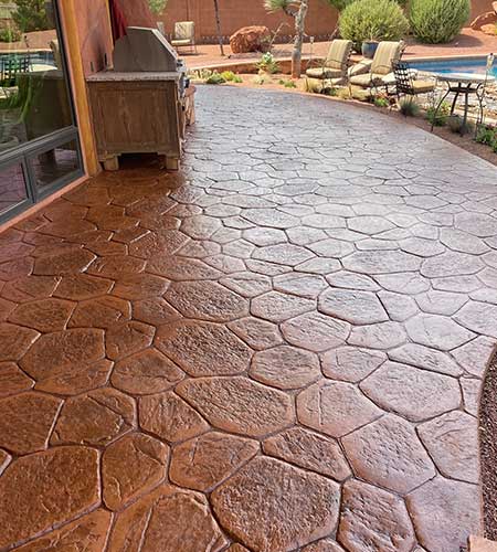 Poolside Coated Concrete — St. George, UT — K.C. Concrete Coating