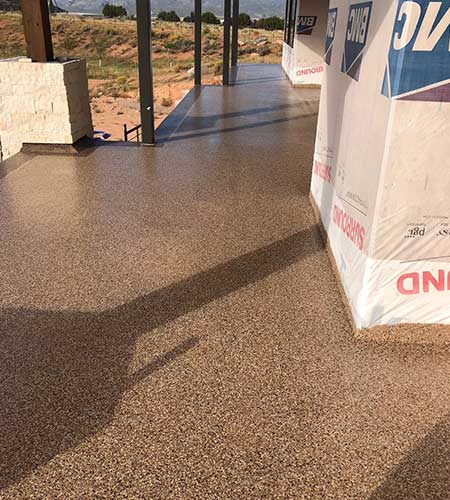 Coated Concrete Floor Under Construction — St. George, UT — K.C. Concrete Coating
