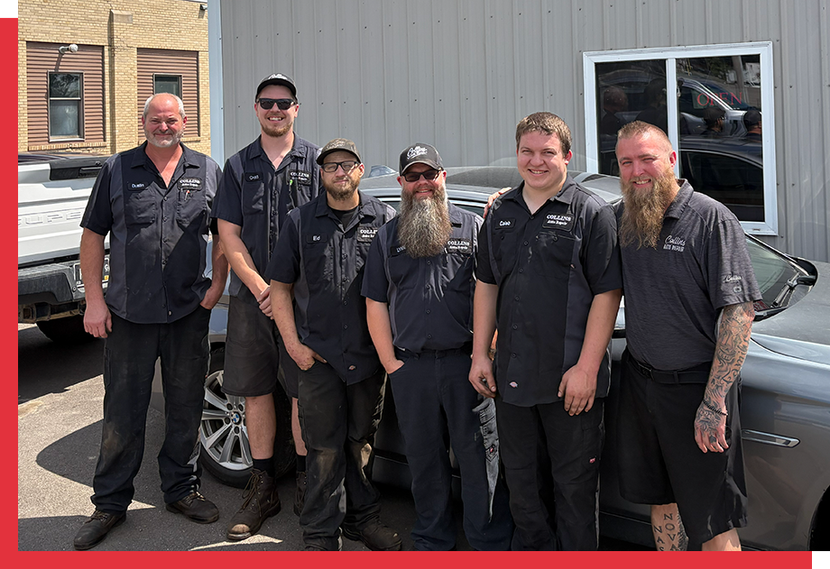 Our expert team standing outside our auto repair shop in Albert Lea, MN |  | Collins Auto Repair