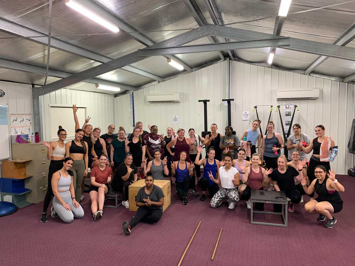 Instructor Teaching Ladies Fitness Class — Personal Training in Annandale, QLD