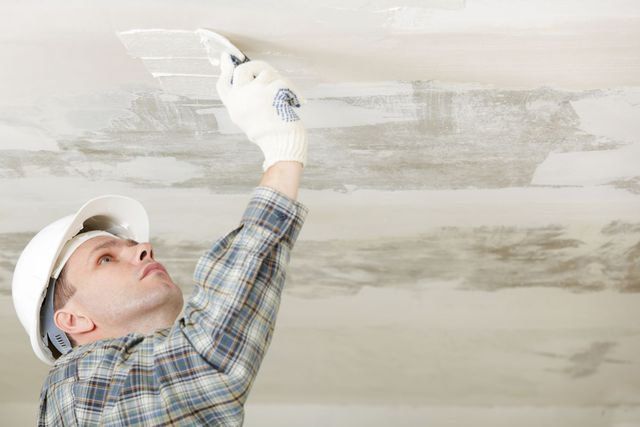 ceiling restoration work in progress