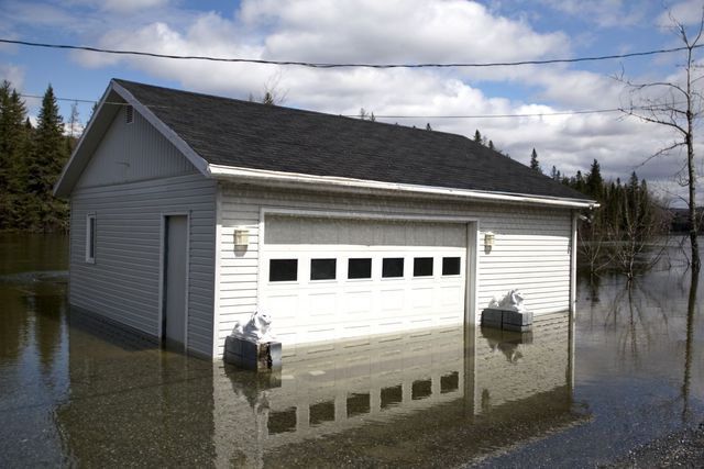 house flooded with water