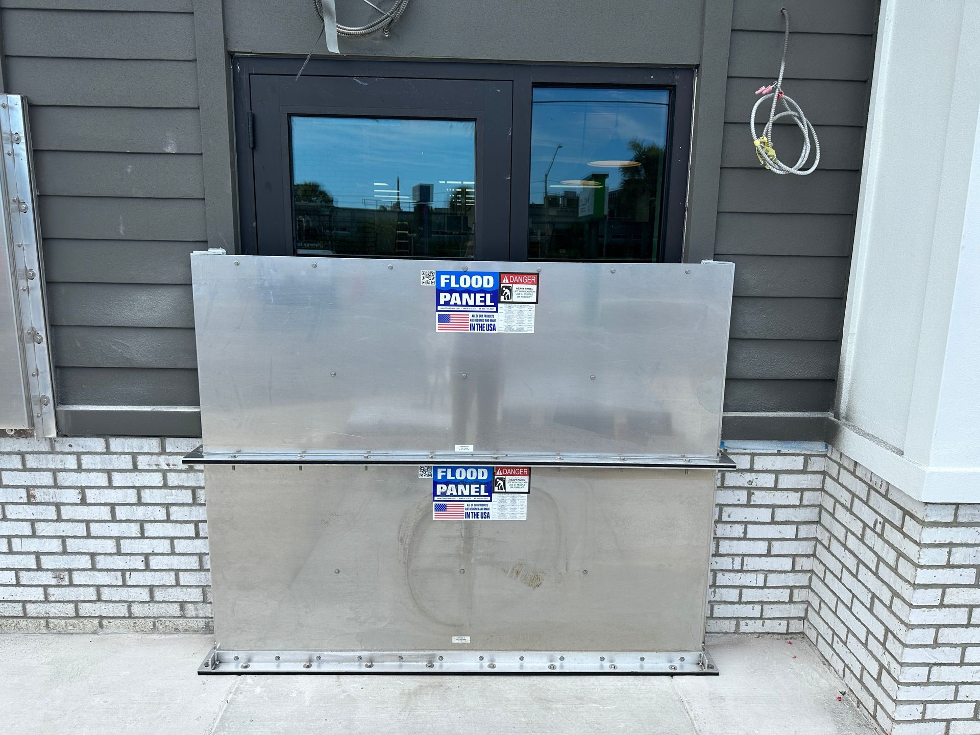 A metal box with a sticker that says fuel on it