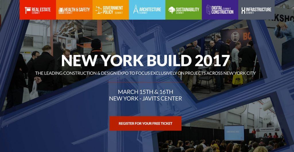 A screenshot of the new york build 2017 website