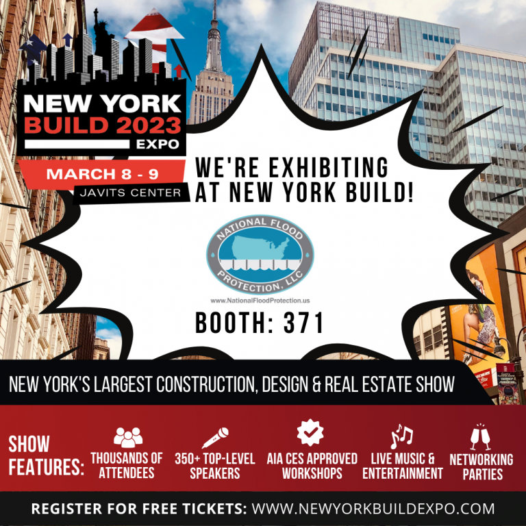 An advertisement for the new york build 2023 expo