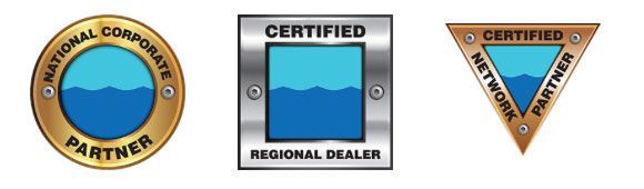 Three logos for national corporate partner regional dealer and certified network partner