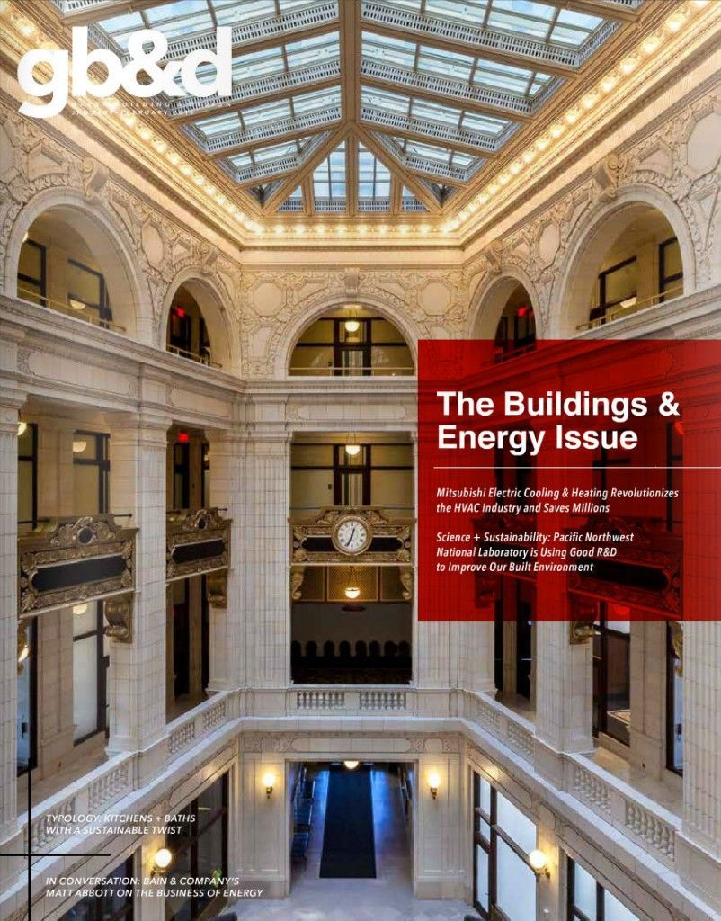 The cover of a magazine titled the buildings and energy issue.