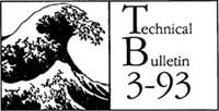 A black and white image of a wave and the words `` technical bulletin 3- 93 ''.