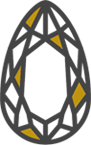 It looks like a stained glass window with a diamond in the middle.
