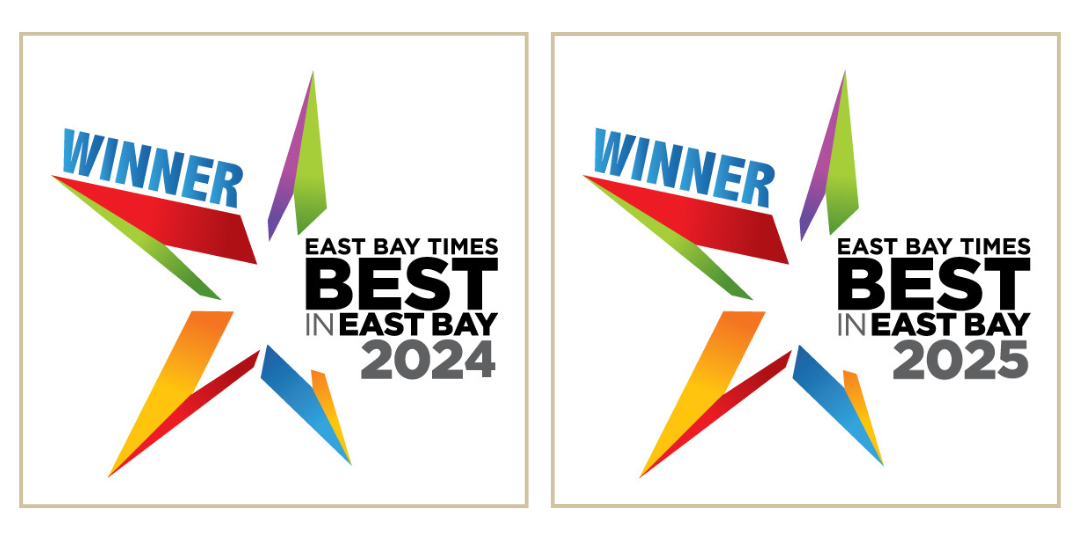 Two logos for east bay times best in east bay 2024 and 2025