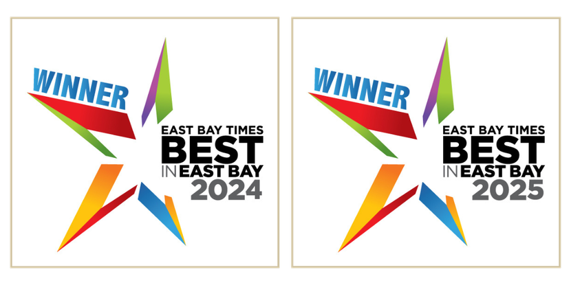 Two logos for east bay times best in east bay 2024 and 2025